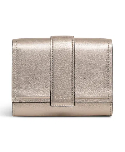 Radley London Sloane Mews Metallic Mini Flap Over Wallet In Gold