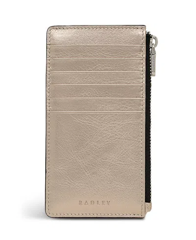 Radley London Sloane Mews Metallic Zip Top Wallet In Neutral