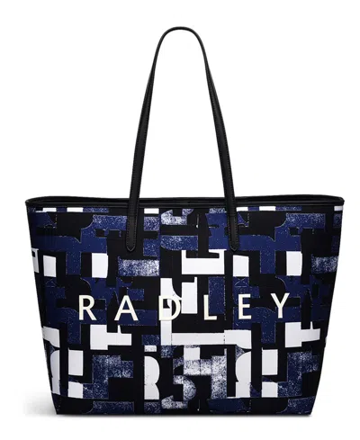 Radley London Southwell Gardens Abstract Geo Large Open Top Tote Bag In Evenfall