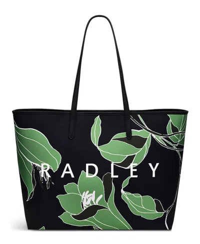 Radley London Southwell Gardens Floral Open Top Tote In Black