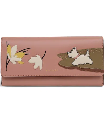 Radley London Spring Daze Mini Flapover Wallet In Pink