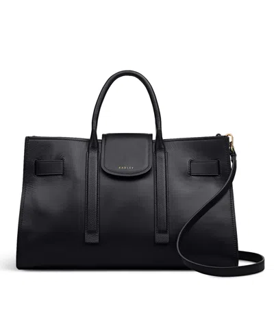 Radley London St Pancras Lane Faux Croco Large Open Top Grab Bag In Black