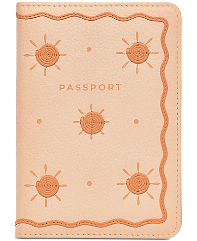 Radley London Sun Flowers Passport Cover In Apricot