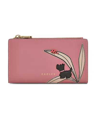 Radley London Tales Of Spring Medium Zip Top Wallet In Pink