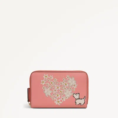 Radley London Tea Rose Medium Zip Around Purse In Pink