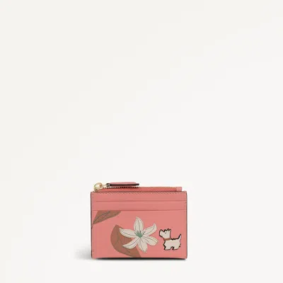 Radley London Tea Rose Small Zip Card & Coin Holder In Pink
