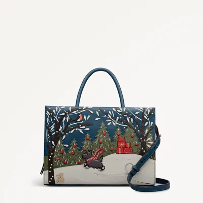 Radley London Teal Medium Ziptop Grab Bag In Multi