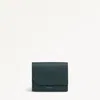 Radley London Pecan Brown Leather Trifold Purse In Green