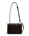 Radley London The Belsize Croc Small Flapover Shoulder Bag In Brown