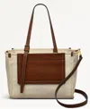 Radley London The Burlington Canvas Medium Zip Top Grab Bag In Natural