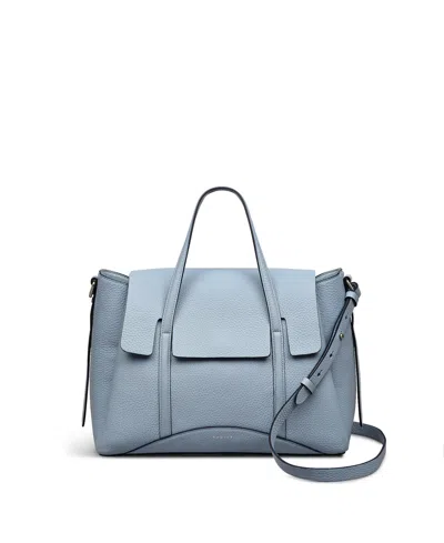 Radley London The Chancery Medium Flapover Grab Bag In Smoke Blue