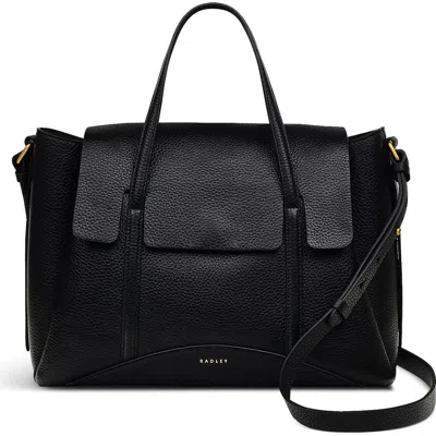 Radley London The Chancery Medium Flapover Satchel Bag In Black