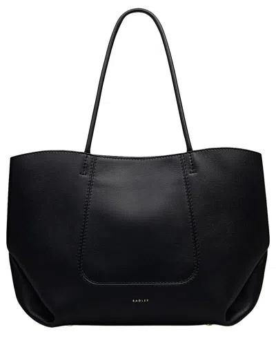 Radley London The Compton Medium Zip Top Leather Shoulder Bag In Black