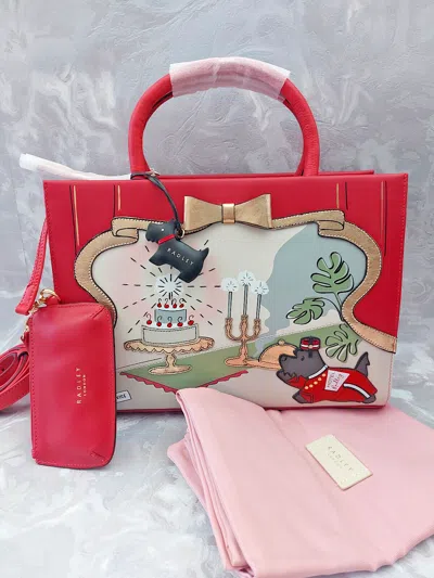 Pre-owned Radley London The Hotel Copper Pink Medium Zip-top Multiway Bag H8213618