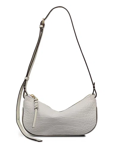 Radley London The Iris Faux Croc Small Zip Top Crossbody Bag In White