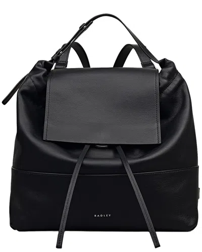 Radley London The Portobello Medium Drawstring Leather Backpack In Black