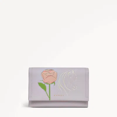 Radley London Thistle Leather Flapover Purse In Purple