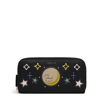 Radley London To The Moon Large Zip Around Wallet In Black