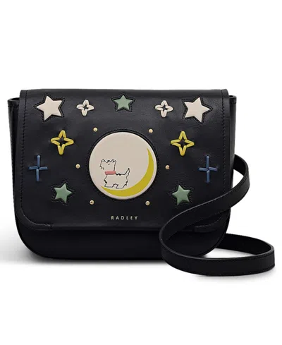 Radley London To The Moon Small Flap Over Crossbody Bag In Black
