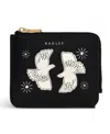 Radley London Two Turtle Doves Medium Zip Top Cardholder Wallet In Black