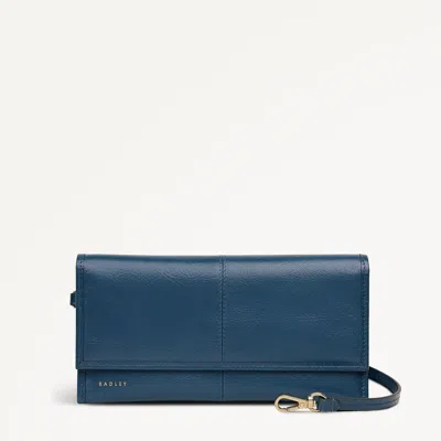 Radley London Utility Large Flapover Wallet In Blue