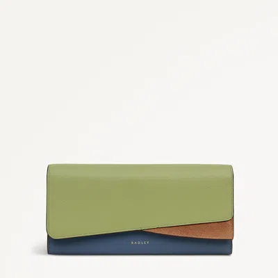 Radley London Utility Large Flapover Wallet In Blue