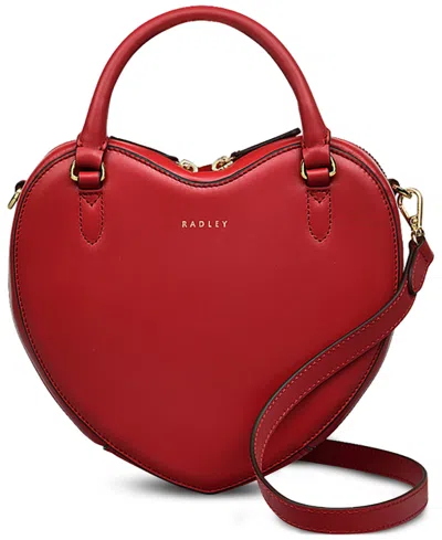 Radley London Valentines Small Leather Zip-top Crossbody In Crimson