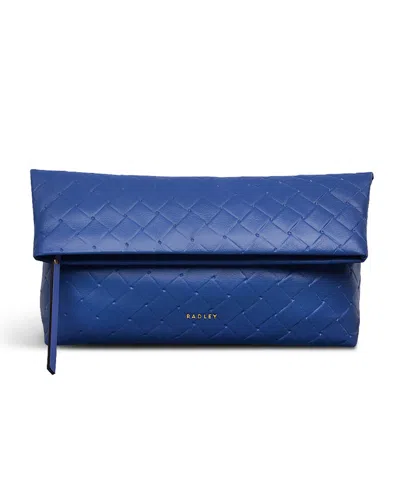 Radley London Weaver Lane Medium Flapover Clutch In Yves Blue