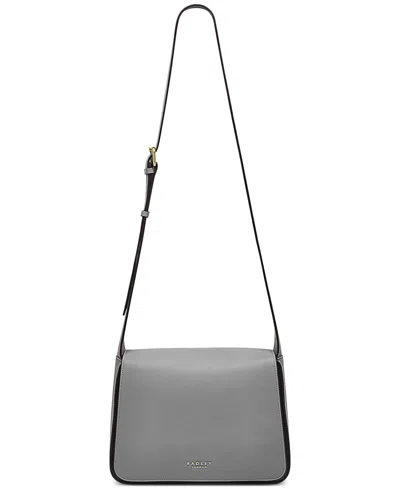 Radley London Westwell Lane Leather Flapover Crossbody In Soft Grey
