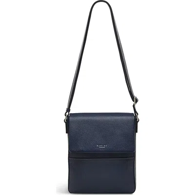 Radley London Whitby Row Small Flap Leather Crossbody Bag In Ink