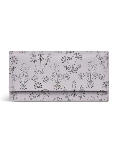 Radley London Wild Flowers Flap Over Wallet In Thistle