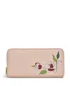 Radley London Wild Roses- Large Zip Around Matinee Wallet In Prairie Pink