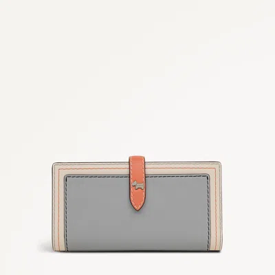 Radley London Willis Street - Colourblock Large Flapover Wallet Steel - 113548 In White