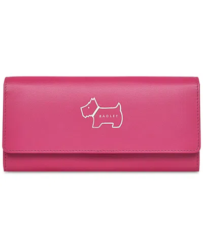 Radley London Women's Heritage Dog Outline Mini Flap Over Wallet In Pink