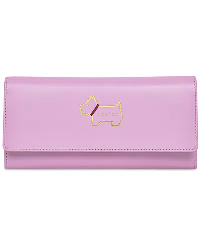Radley London Women's Heritage Dog Outline Mini Flap Over Wallet In Pink