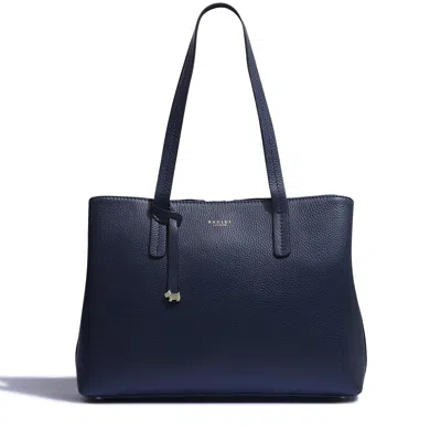 Radley London Women's Leather Dukes Place Large Ziptop Workbag - Navy Large In Blue