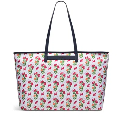 Radley London Womens Finsbury Park - Carousel Floral Large Ziptop Shoulder - White