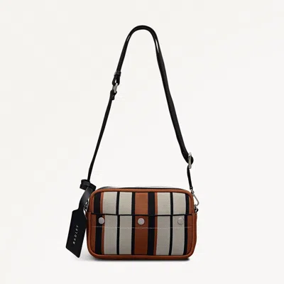Radley London Womens Hadleigh Place - Stripe Small Ziptop Cross Body - White Small