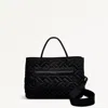 Radley London Womens Holland Park - Quilt Medium Ziptop Grab - Black Medium In Black