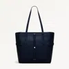 Radley London Womens Leather Abingdon Road Large Ziptop Shoulder - Navy Large In Blue