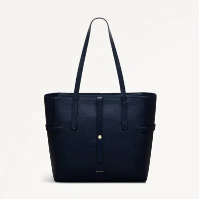 Radley London Womens Leather Abingdon Road Large Ziptop Shoulder - Navy Large In Blue