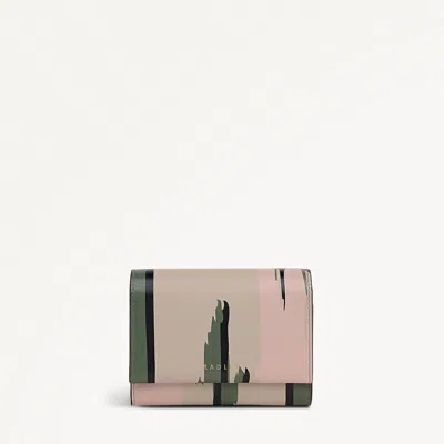 Radley London Womens Leather Abstract Animal Medium Flapover Purse - Green Medium