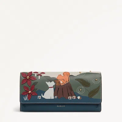 Radley London Womens Leather Autumn Leaves Large Flapover Wallet - White Large