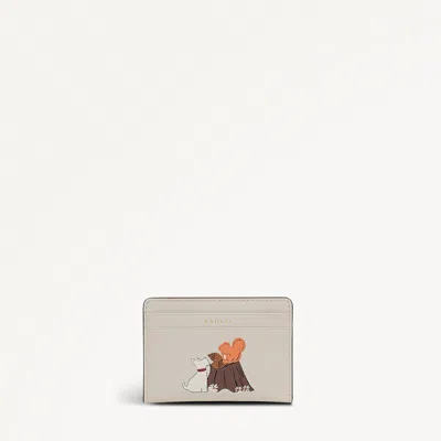 Radley London Womens Leather Autumn Leaves Small Card Holder - White Card Holders