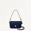 Radley London Womens Leather Bathurst Mews - Indigo Small Flapover Cross Body - Navy Small In Blue