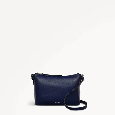 Radley London Womens Leather Bella Radley Small Ziptop Crossbody - Blue Small