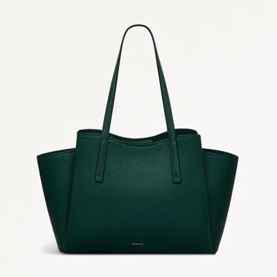 Radley London Womens Leather Blake Gardens Large Ziptop Tote - Blue Large
