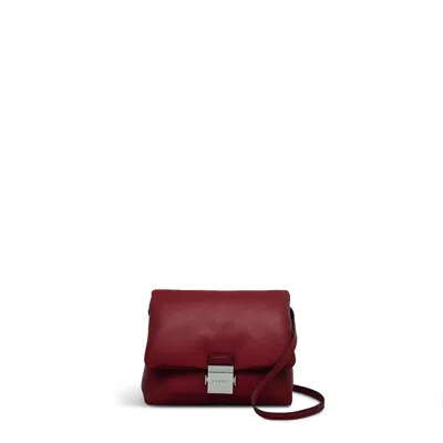 Radley London Womens Leather Bond Court Small Flapover Crossbody - Red Small