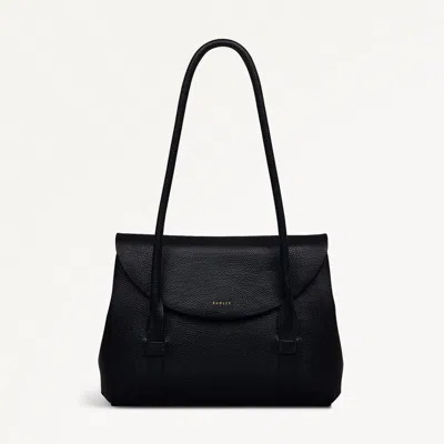 Radley London Womens Leather Briar Hill Medium Flapover Shoulder - Black Medium