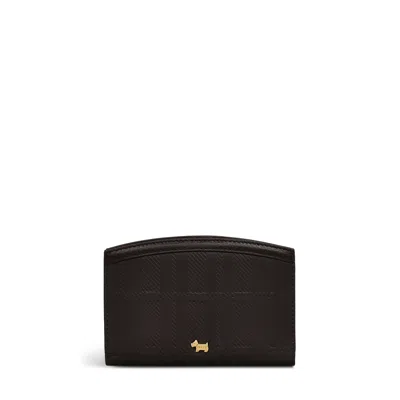 Radley London Womens Leather Bridgewater - Check Medium Bifold Purse Dark Oak Medium Bifold Purse - Brown